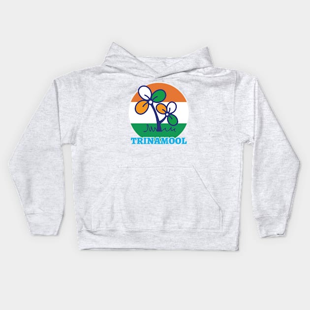 Trinamool Congress Party Logo Mamata West Bengal Politics Kids Hoodie by alltheprints